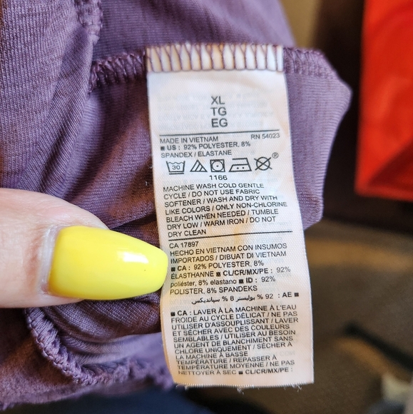 Old Navy Breathe Cross Front Stretch Jumpsuit Purple Sleeveless Size XL Summer - Picture 7 of 8